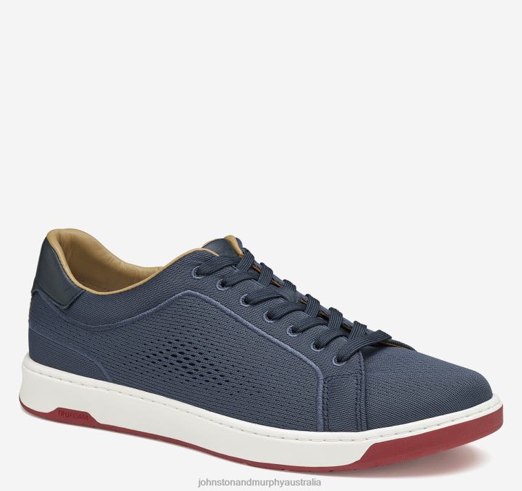 Shoes Navy Knit XB6RX53 Johnston & Murphy Men Daxton Knit Lace-Up - Image 1