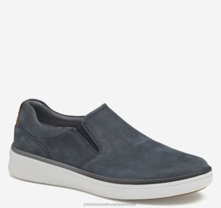 Shoes Navy Nubuck XB6RX200 Johnston & Murphy Men XC4 Foust Slip-On