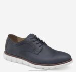 Shoes Navy Oiled Full Grain XB6RX155 Johnston & Murphy Men Holden Plain Toe