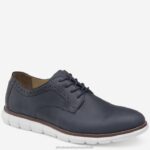 Shoes Navy Oiled Full Grain XB6RX155 Johnston & Murphy Men Holden Plain Toe