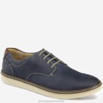 Shoes Navy Oiled Full Grain XB6RX49 Johnston & Murphy Men McGuffey Plain Toe