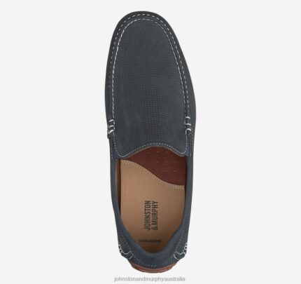 Shoes Navy Perfed Nubuck XB6RX213 Johnston & Murphy Men Cort Venetian