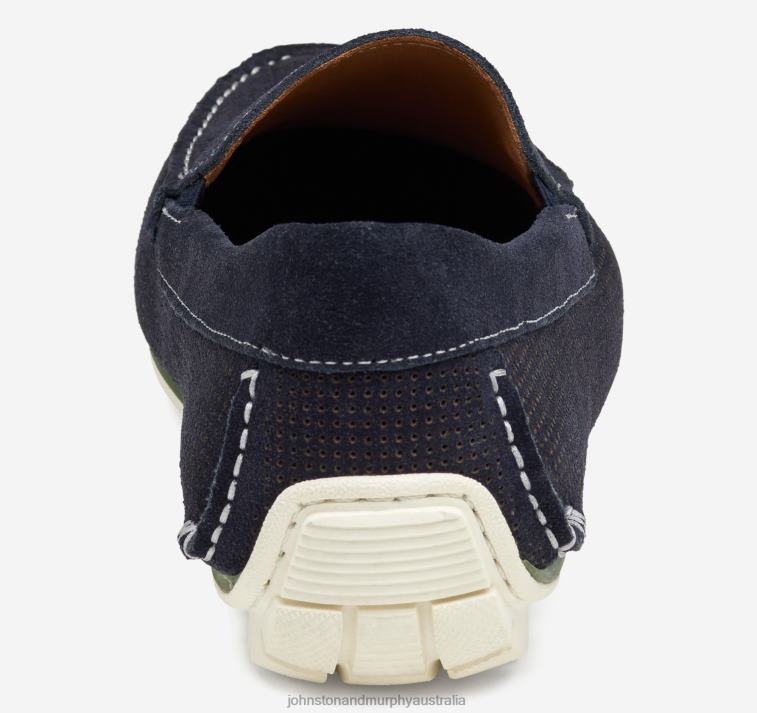 Shoes Navy Perfed Suede XB6RX146 Johnston & Murphy Men Cort Venetian - Image 2