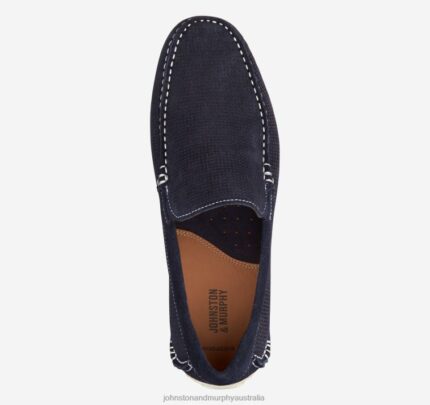 Shoes Navy Perfed Suede XB6RX146 Johnston & Murphy Men Cort Venetian