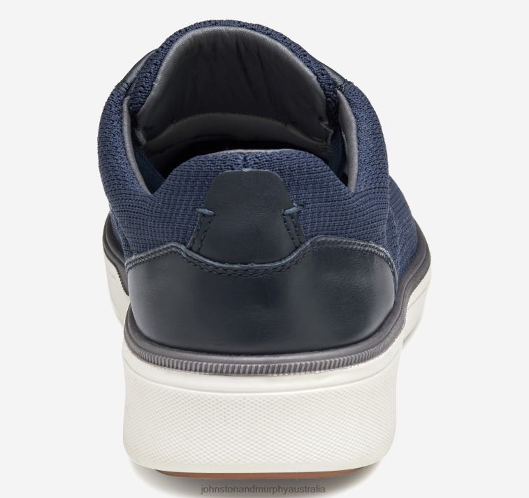 Shoes Navy Recycled Knit XB6RX134 Johnston & Murphy Men XC4 Foust Knit U-Throat - Image 3