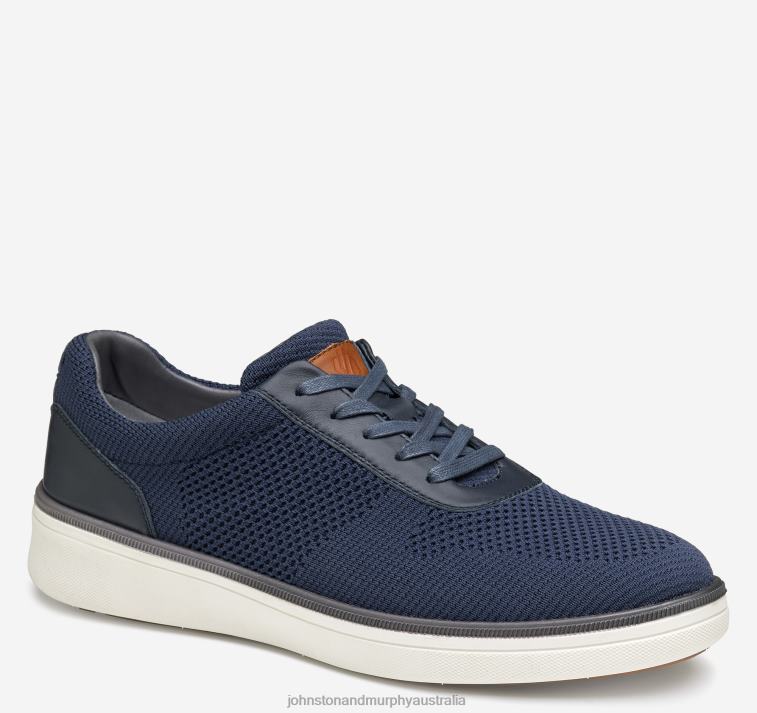 Shoes Navy Recycled Knit XB6RX134 Johnston & Murphy Men XC4 Foust Knit U-Throat - Image 1