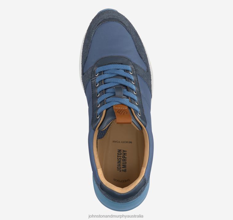 Shoes Navy Suede/Recycled Polyester XB6RX235 Johnston & Murphy Men Kinnon U-Throat - Image 2