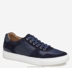 Shoes Navy Suede/Washed Sheepskin XB6RX82 Johnston & Murphy Men Banks U-Throat