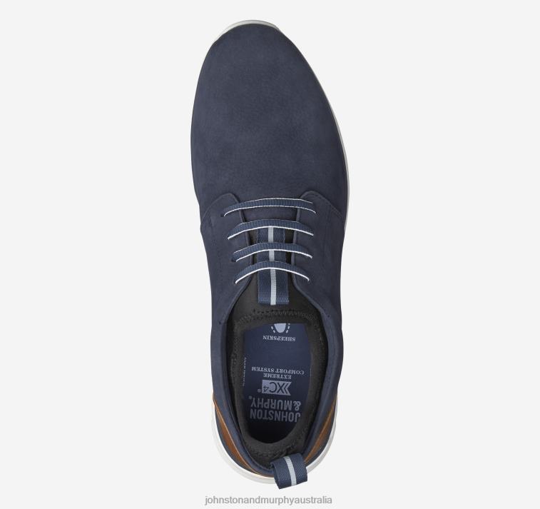Shoes Navy Waterproof Nubuck XB6RX339 Johnston & Murphy Unisex XC4 Prentiss Plain Toe - Image 2
