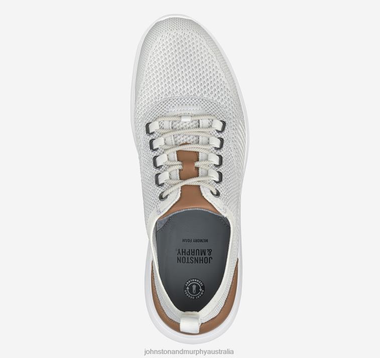 Shoes Off White Knit XB6RX10 Johnston & Murphy Men Amherst Knit U-Throat - Image 2