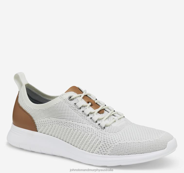 Shoes Off White Knit XB6RX10 Johnston & Murphy Men Amherst Knit U-Throat - Image 1