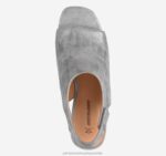 Shoes Pewter Metallic Kid Suede XB6RX1224 Johnston & Murphy Women Evelyn Open-Toe Bootie - Image 4