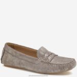 Shoes Pewter Metallic Kid Suede XB6RX1248 Johnston & Murphy Women Maggie Penny