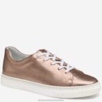Shoes Rose Gold Metallic Sheepskin XB6RX1207 Johnston & Murphy Women Callie Lace-to-Toe