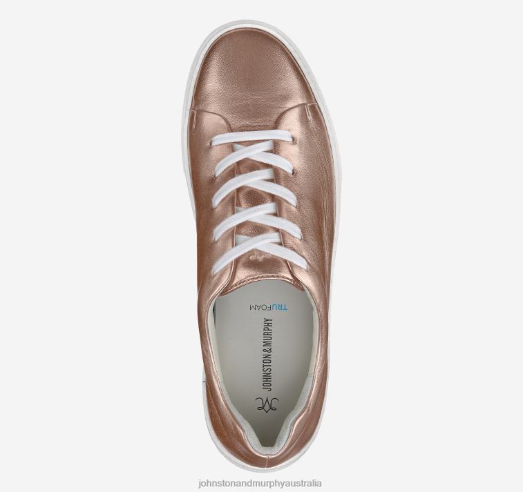 Shoes Rose Gold Metallic Sheepskin XB6RX1207 Johnston & Murphy Women Callie Lace-to-Toe - Image 4
