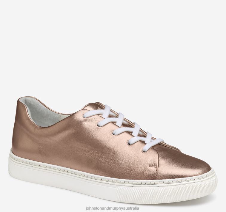 Shoes Rose Gold Metallic Sheepskin XB6RX1207 Johnston & Murphy Women Callie Lace-to-Toe - Image 1