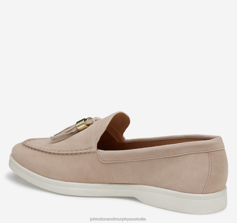 Shoes Sand Kid Suede XB6RX1200 Johnston & Murphy Women Darlene Tassel Loafer - Image 2