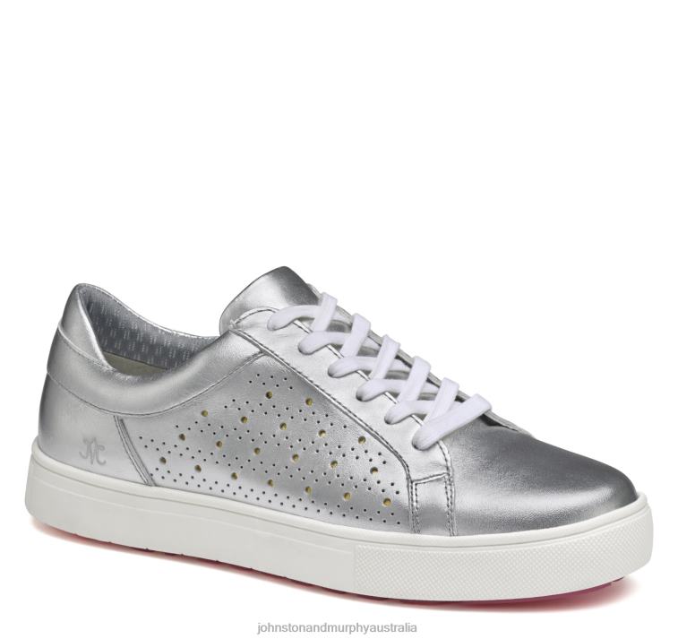Shoes Silver Metallic Calfskin XB6RX1226 Johnston & Murphy Women Madison Perfed Hybrid - Image 2