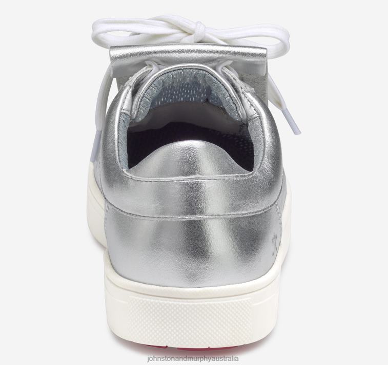 Shoes Silver Metallic Calfskin XB6RX1226 Johnston & Murphy Women Madison Perfed Hybrid - Image 4