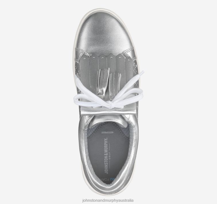 Shoes Silver Metallic Calfskin XB6RX1226 Johnston & Murphy Women Madison Perfed Hybrid - Image 5