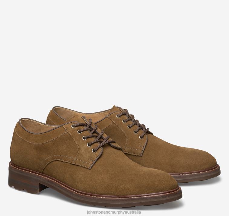 Shoes Snuff English Suede XB6RX321 Johnston & Murphy Men Welch Plain Toe - Image 1