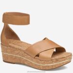 Shoes Tan Calfskin XB6RX1192 Johnston & Murphy Women Gigi Cross-Band Sandal