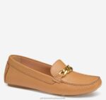 Shoes Tan Calfskin XB6RX1247 Johnston & Murphy Women Maggie Chain Moc