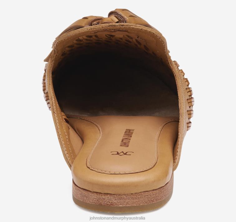 Shoes Tan Calfskin XB6RX1265 Johnston & Murphy Women Belle Woven Slip-On - Image 3