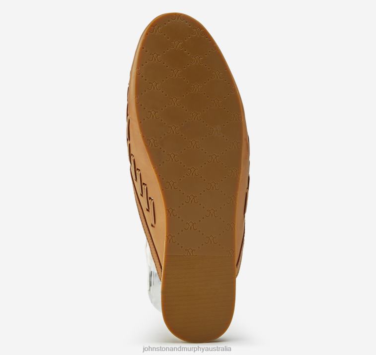Shoes Tan Calfskin XB6RX1265 Johnston & Murphy Women Belle Woven Slip-On - Image 5
