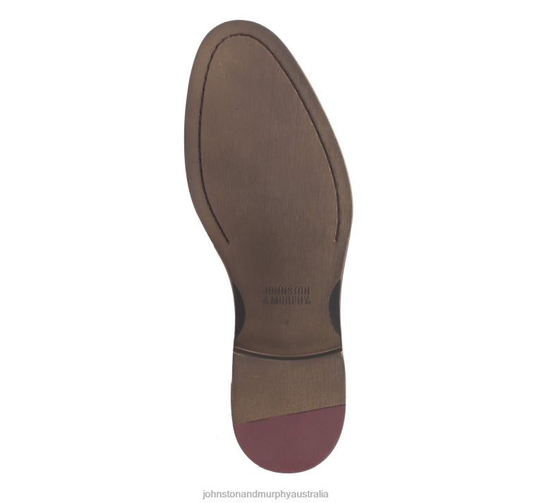 Shoes Tan/Dark Brown Italian Calfskin XB6RX344 Johnston & Murphy Men Conard Saddle - Image 3