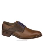 Shoes Tan/Dark Brown Italian Calfskin XB6RX344 Johnston & Murphy Men Conard Saddle - Image 4