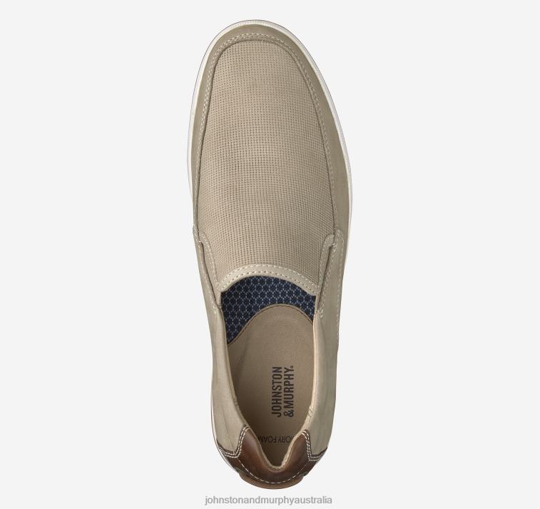 Shoes Tan Embossed Tumbled Nubuck XB6RX140 Johnston & Murphy Men Bowling Moc Venetian - Image 2