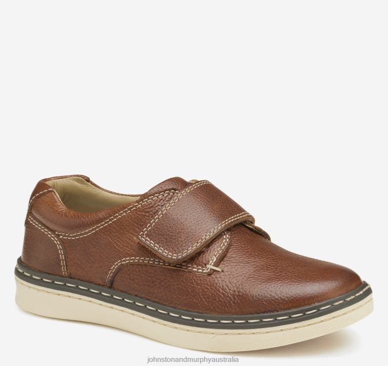 Shoes Tan Full Grain XB6RX1319 Johnston & Murphy Boy Little Kid McGuffey Slip-On - Image 1