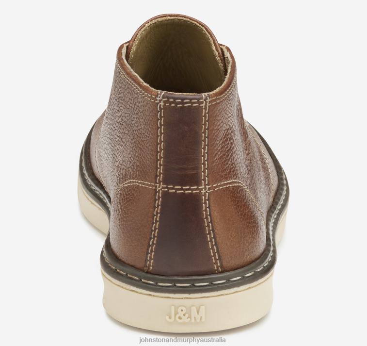 Shoes Tan Full Grain XB6RX1332 Johnston & Murphy Boy Big Kid McGuffey Chukka - Image 3
