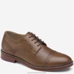 Shoes Tan Full Grain XB6RX1354 Johnston & Murphy Boy Little Kid Conard Cap Toe