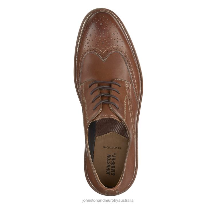 Shoes Tan Full Grain XB6RX192 Johnston & Murphy Men Upton Wingtip - Image 2