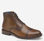 Shoes Tan Full Grain XB6RX233 Johnston & Murphy Men XC Flex Raleigh Cap Toe Zip Boot