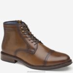 Shoes Tan Full Grain XB6RX233 Johnston & Murphy Men XC Flex Raleigh Cap Toe Zip Boot
