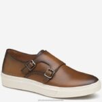 Shoes Tan Full Grain XB6RX240 Johnston & Murphy Men Hollins Double-Buckle Monk Strap