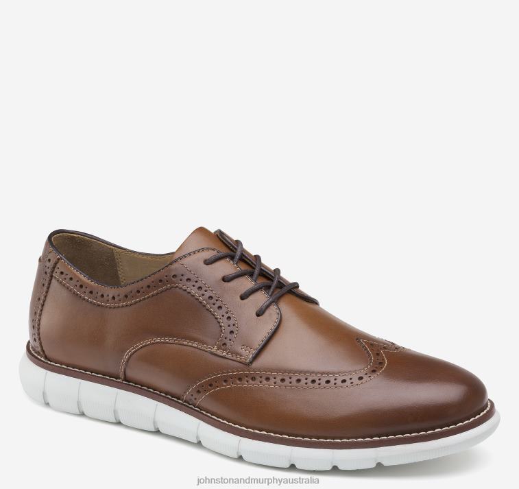 Shoes Tan Full Grain XB6RX274 Johnston & Murphy Men Holden Wingtip - Image 1