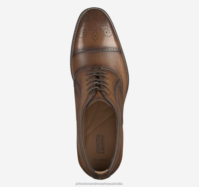 Shoes Tan Full Grain XB6RX27 Johnston & Murphy Men Danridge Cap Toe - Image 2