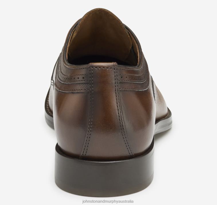 Shoes Tan Full Grain XB6RX27 Johnston & Murphy Men Danridge Cap Toe - Image 3