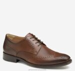 Shoes Tan Full Grain XB6RX329 Johnston & Murphy Men Lewis Embossed Wingtip