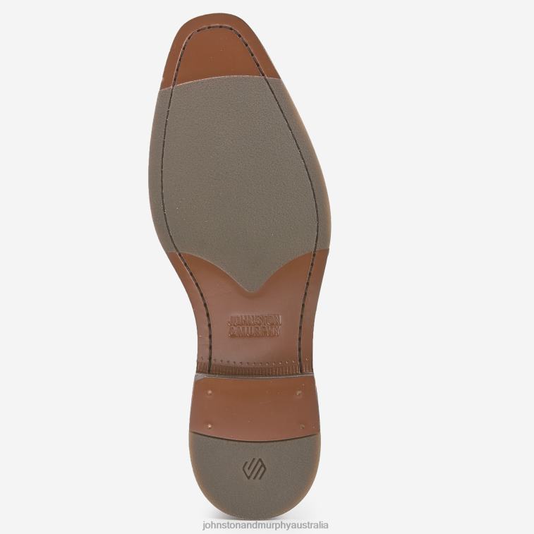 Shoes Tan Full Grain XB6RX332 Johnston & Murphy Men Meade Woven Moc Toe - Image 4