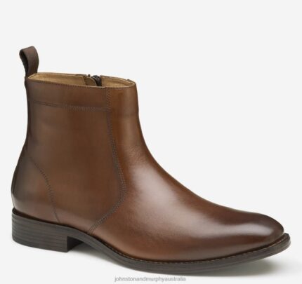 Shoes Tan Full Grain XB6RX353 Johnston & Murphy Men Lewis Zip Boot