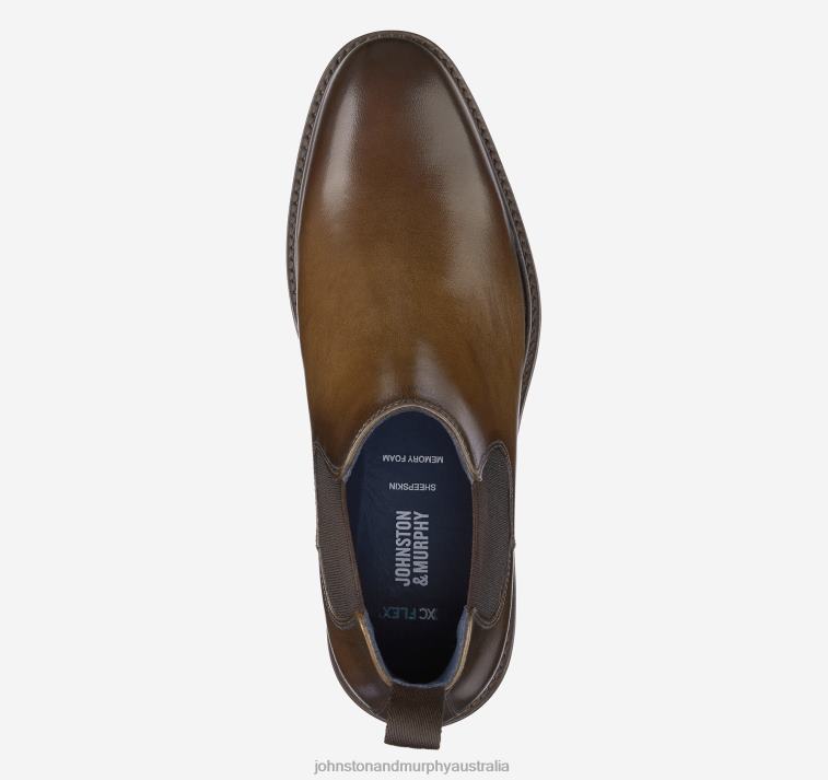 Shoes Tan Full Grain XB6RX368 Johnston & Murphy Men XC Flex Raleigh Chelsea - Image 2