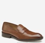 Shoes Tan Italian Calfskin XB6RX137 Johnston & Murphy Men Meade Penny