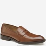 Shoes Tan Italian Calfskin XB6RX137 Johnston & Murphy Men Meade Penny