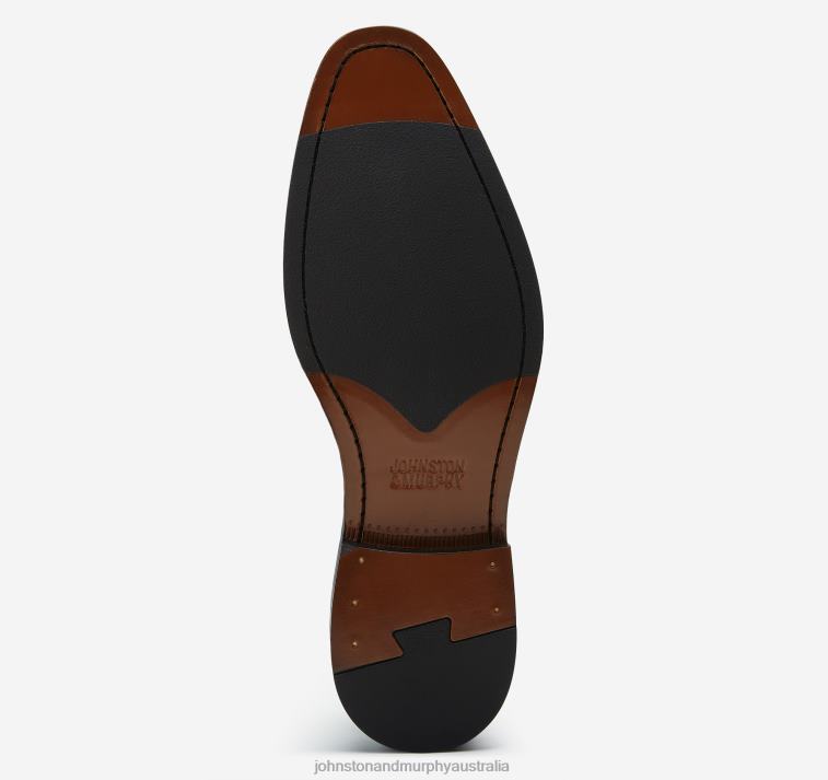 Shoes Tan Italian Calfskin XB6RX160 Johnston & Murphy Men Meade Cap Toe - Image 4