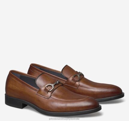 Shoes Tan Italian Calfskin XB6RX345 Johnston & Murphy Men Flynch Bit